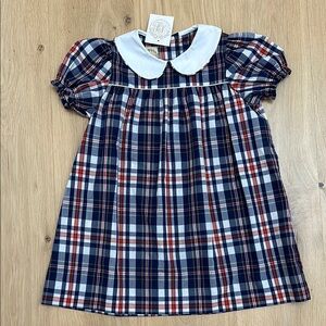 NWT Beaufort Bonnet Classic Plaid Dress with Peter Pan Collar